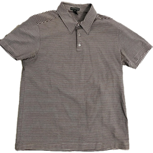 Club Monaco Mens Striped Polo Shirt Size Large - Picture 1 of 3